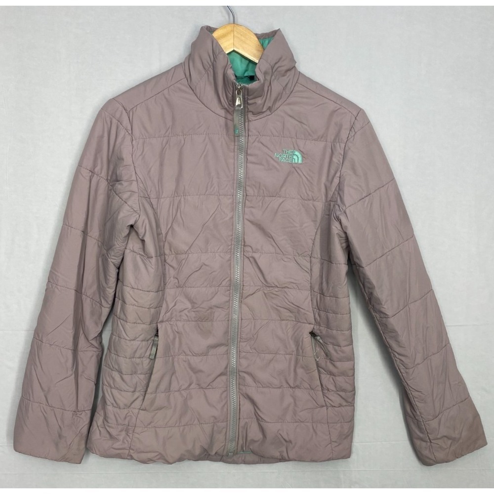 The North Face Harway Puffer Jacket Girls Purple Teal Lining Insulated Size XL